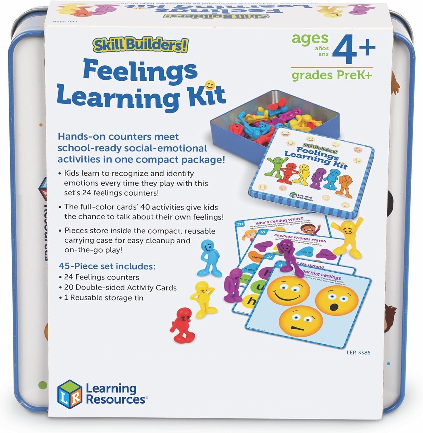 Learning Resources Skill Builders Feelings Learning Kit, Social Emotional Learning Activities, Social Skills Activities for Kids, Talking Flash Cards for Toddlers, Toddler Toy, Homeschool Supplies