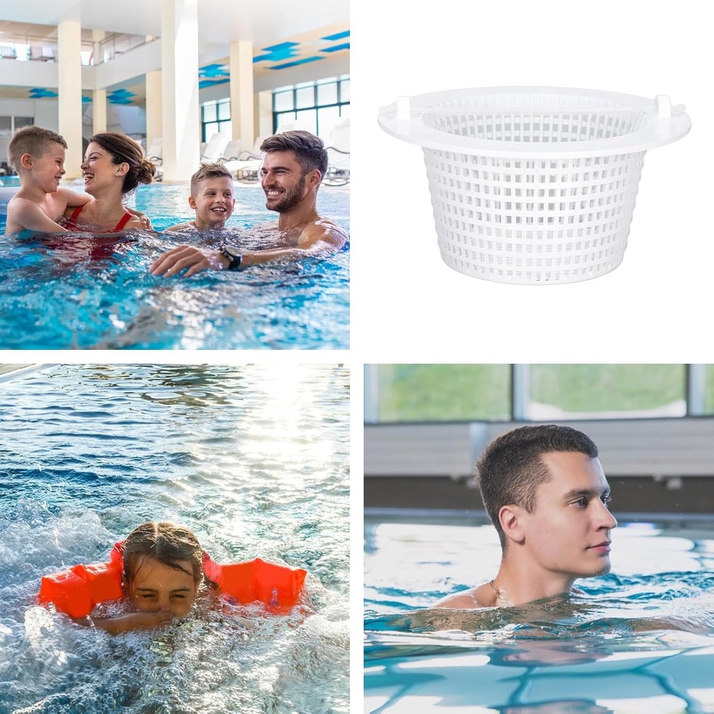 Skimmer Basket, Pool Filter, 6,3 x 3,82 pollici Floating Design, Comfortable Fit Sturdy Material, Pool Debris Remover for Commercial, Residential, Water Maintenance, Cleaning