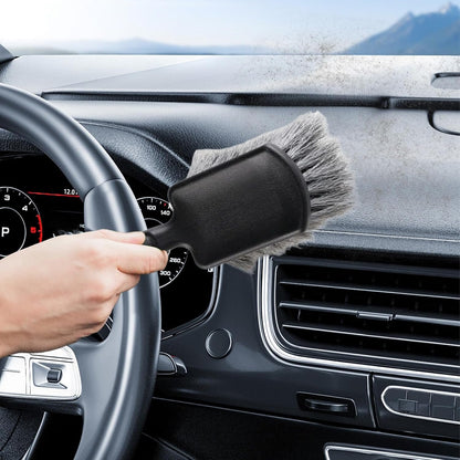 Tire Cleaning Brush, Car Detailing Tool, 9.45 Inches Long Bristle Scrubber, Convenient No Scratch Washing Accessory for Auto Truck Motorcycle Floor Mat Rim Maintenance Tasks