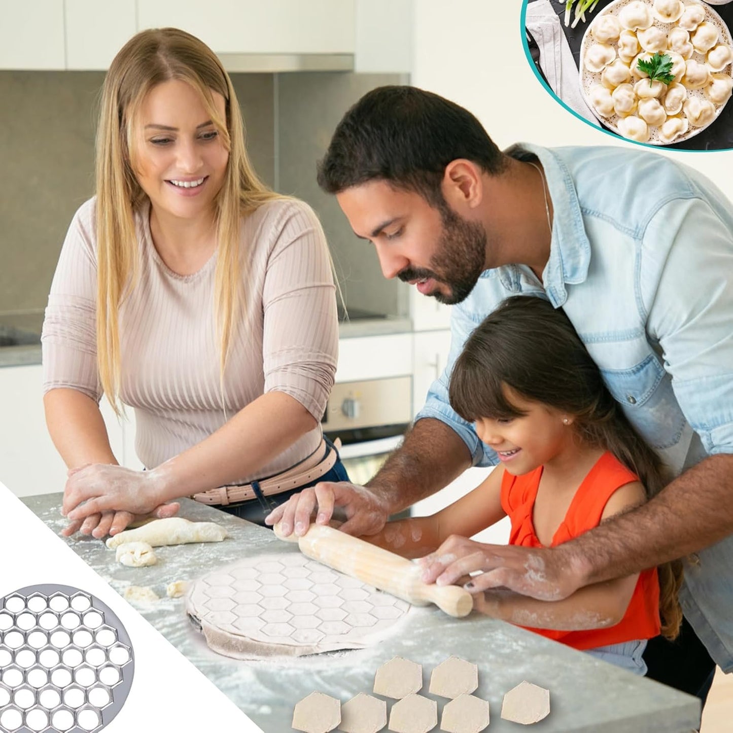 Dumpling Ravioli Mould Maker Pie Ravioli Mold, Quick Dumpling Tool Can Make 37 Dumplings Simultaneously for Kitchen, Pastry Gadgets, Kitchen Accessories Utensils