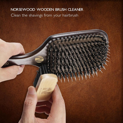100% Boar Bristle Hair Brush Set, Detangler for Long, Short, Thick, Thin, Curly, Straight, or Wavy,Hairbrush for Enhancing Shine,Great for Men, Women, and Kids