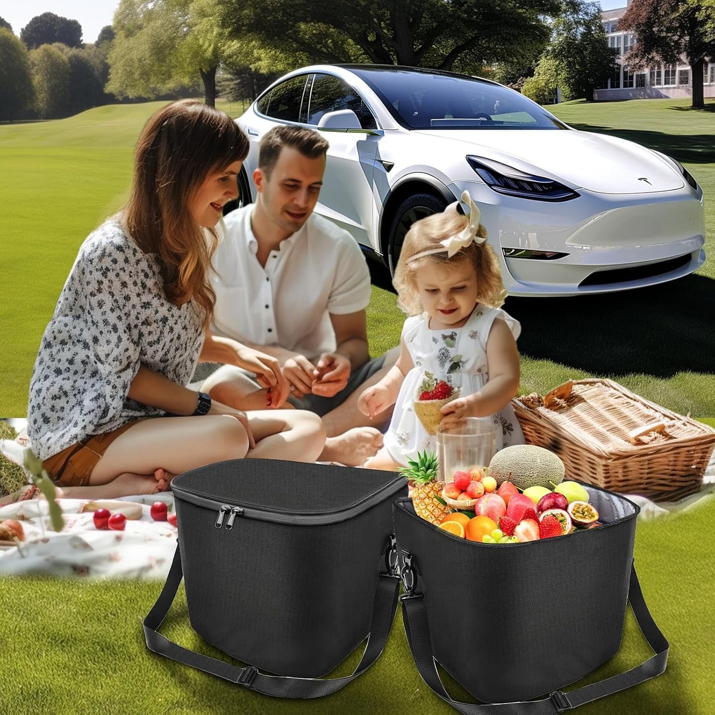 IMETAPLUS Frunk Cooler Organizer, Insulation Cooler Bag Front Trunk Storage Organizer for Tesla Model 3