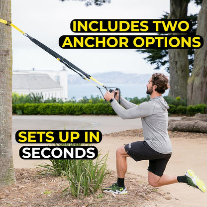 TRX ALL-IN-ONE Suspension Training: Bodyweight Resistance System | Full Body Workouts for Home, Travel, and Outdoors | Build Muscle, Burn Fat, Improve Cardio | Free Workouts Included