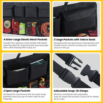 Car Trunk Organizer, Backseat Hanging Organizer with 8 Large Storage Bag Super Capacity for SUV,Truck,Van -Your Space Saving Expert