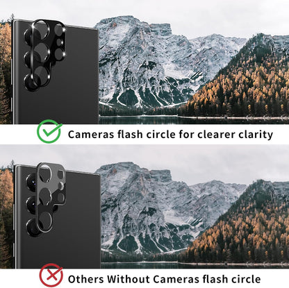 [3+3 Pack] Knomix for Samsung Galaxy S24 Ultra [Anti-Spy ] Privacy Tempered Glass Screen Protector 3 Pack+ 3 Pack Tempered Glass Camera Lens protector for Samsung S24 Ultra case friendly