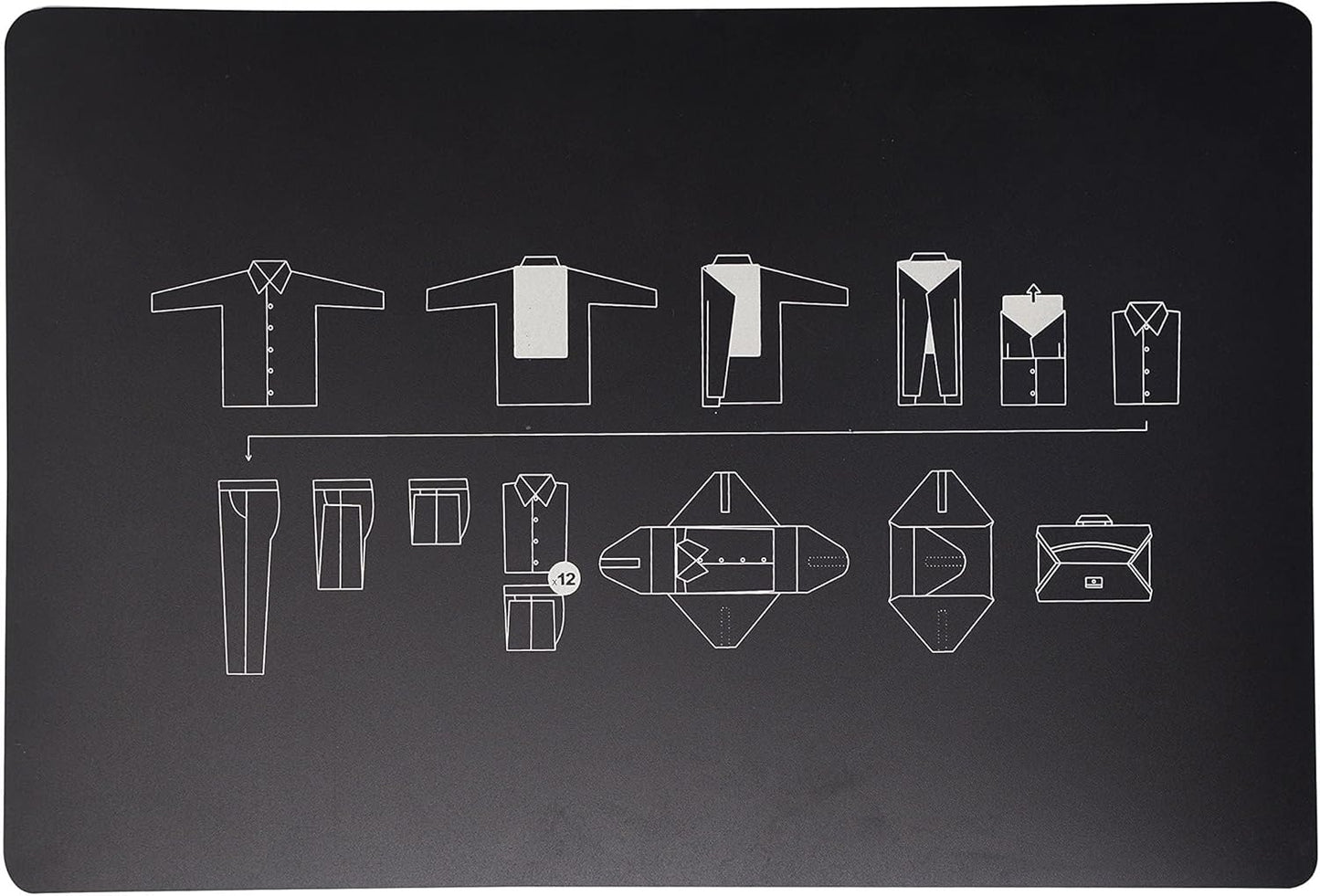 Garment Packing Folder For Travel Clothes Organizer Travel Garment Bag Luggage Accessory Black, Black, Large