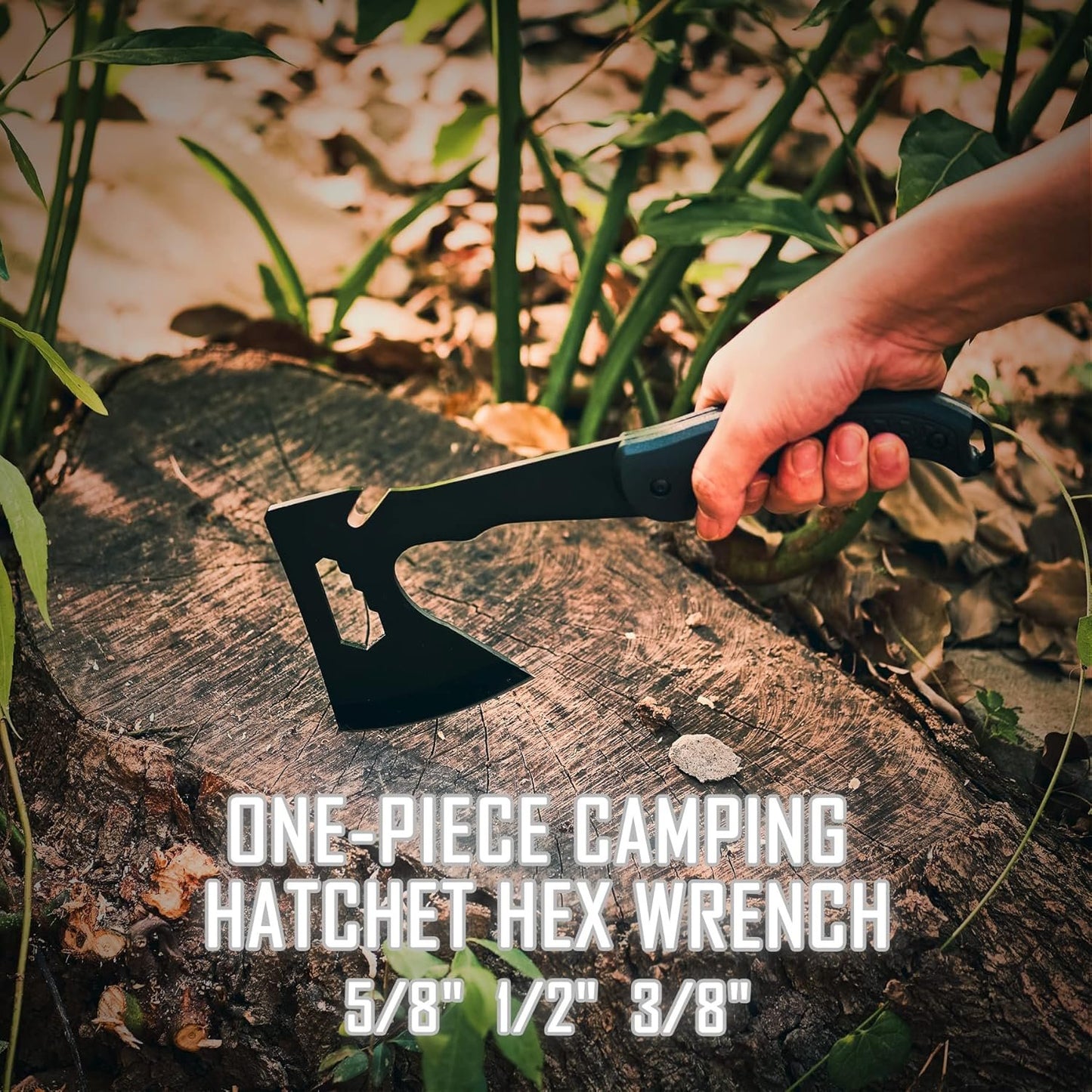 KNINE OUTDOORS Survival Shovel with Axe Set, Fixed Blade Knife, Camping Knife with Rope Handle, Folding Saw, Knife Sheathes, Hunting Knife Set of 9