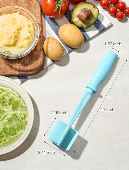 Meat Chopper, Hamburger Chopper, CLUEAPOP Potato Masher-Professional Multifunctional Heat Resistant Nylon Ground Beef Smasher Kitchen Tools and Gadgets, Safe for Non-Stick Cookware