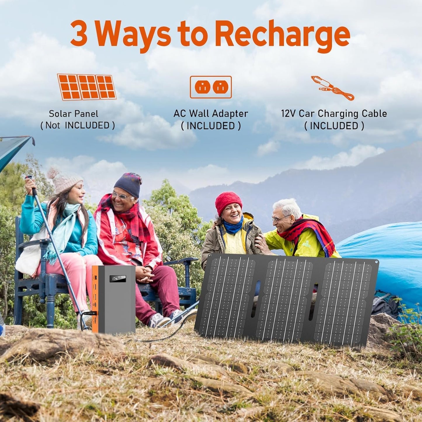 ZeroKor Portable Power Bank with AC Outlet, 65W/110V Portable Laptop Charger Battery Bank, 24000mAh/88.8Wh Power Pack External Battery Pack,Backup Power Source for Outdoor Tent Camping Home Office