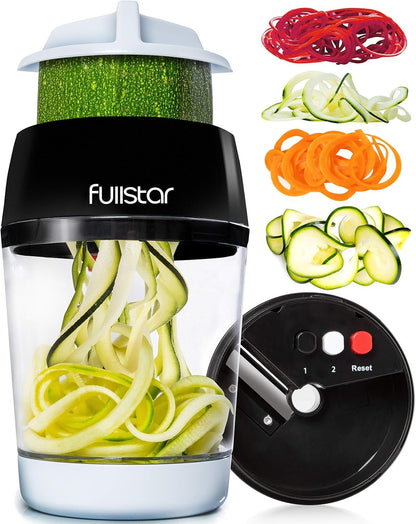 Vegetable Spiralizer Vegetable Slicer - Zucchini Spiralizer Zoodles Noodles Maker - Veggie Carrot Cucumber Slicer Spiral Cutter Pasta Spaghetti Maker - Kitchen Tools & Gadgets (4-in-1)
