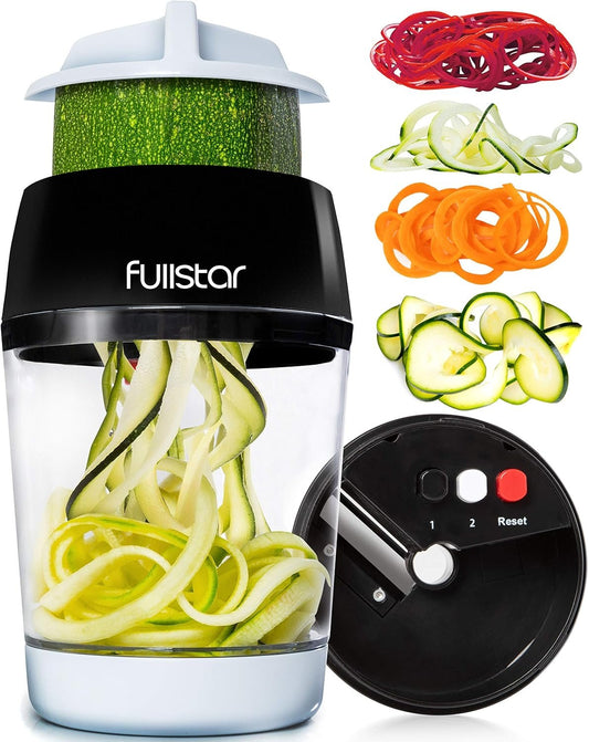 Vegetable Spiralizer Vegetable Slicer - Zucchini Spiralizer Zoodles Noodles Maker - Veggie Carrot Cucumber Slicer Spiral Cutter Pasta Spaghetti Maker - Kitchen Tools & Gadgets (4-in-1)