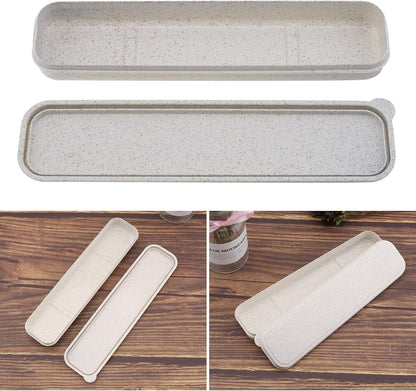 OriGlam Portable Flatware Box - Travel Tableware Storage Case, Utensil Case Lunch Bag