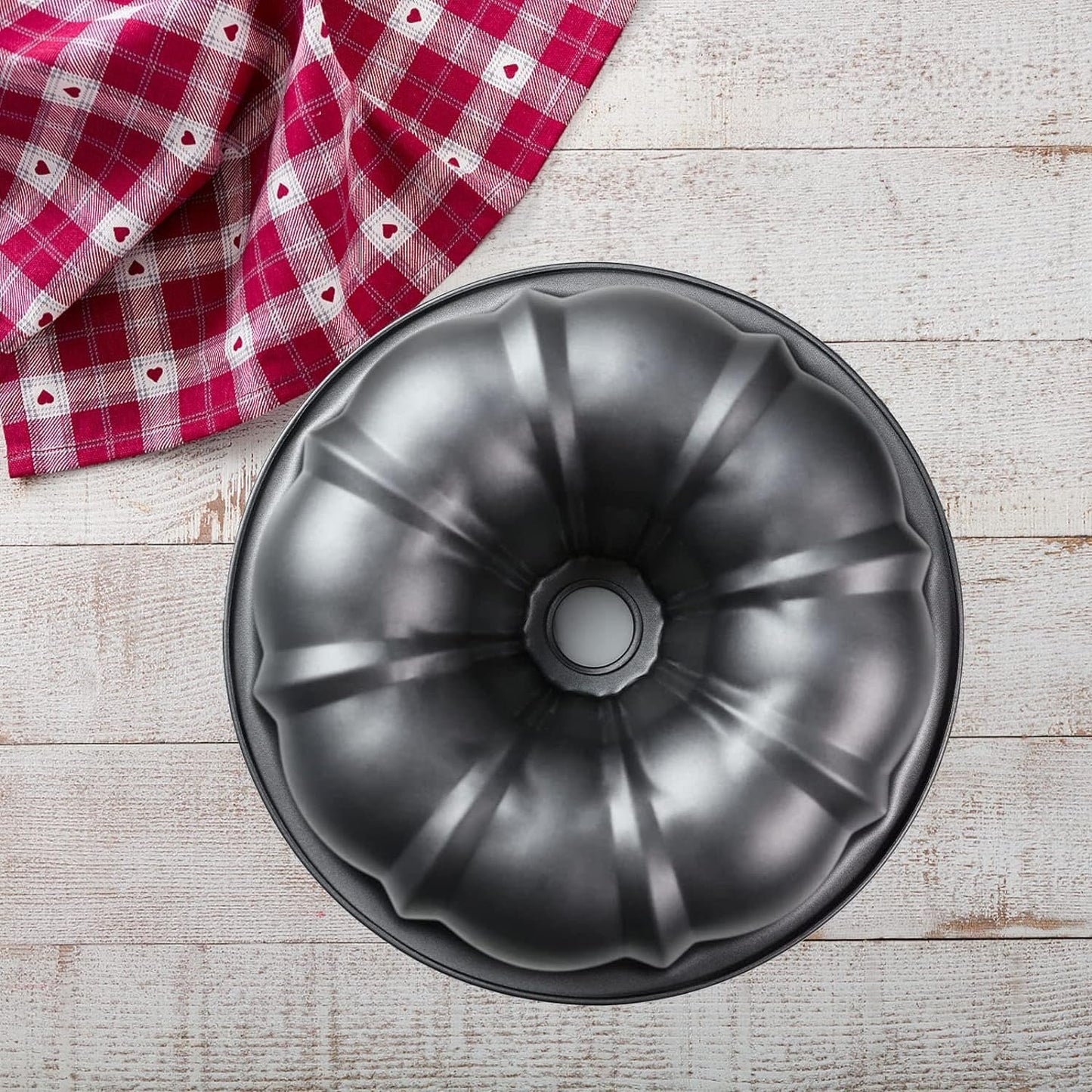 Cake Pans, 9.5'' 10'' Non-Stick Fluted Cake Pan, Heavy Duty Carbon Steel Tube Pan Baking Mold, Perfect Bakeware for Bavarois, Brownie, Jello, Flan, Meatloaf,Pudding (10'')