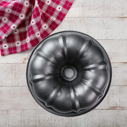 Cake Pans, 9.5'' 10'' Non-Stick Fluted Cake Pan, Heavy Duty Carbon Steel Tube Pan Baking Mold, Perfect Bakeware for Bavarois, Brownie, Jello, Flan, Meatloaf,Pudding (10'')