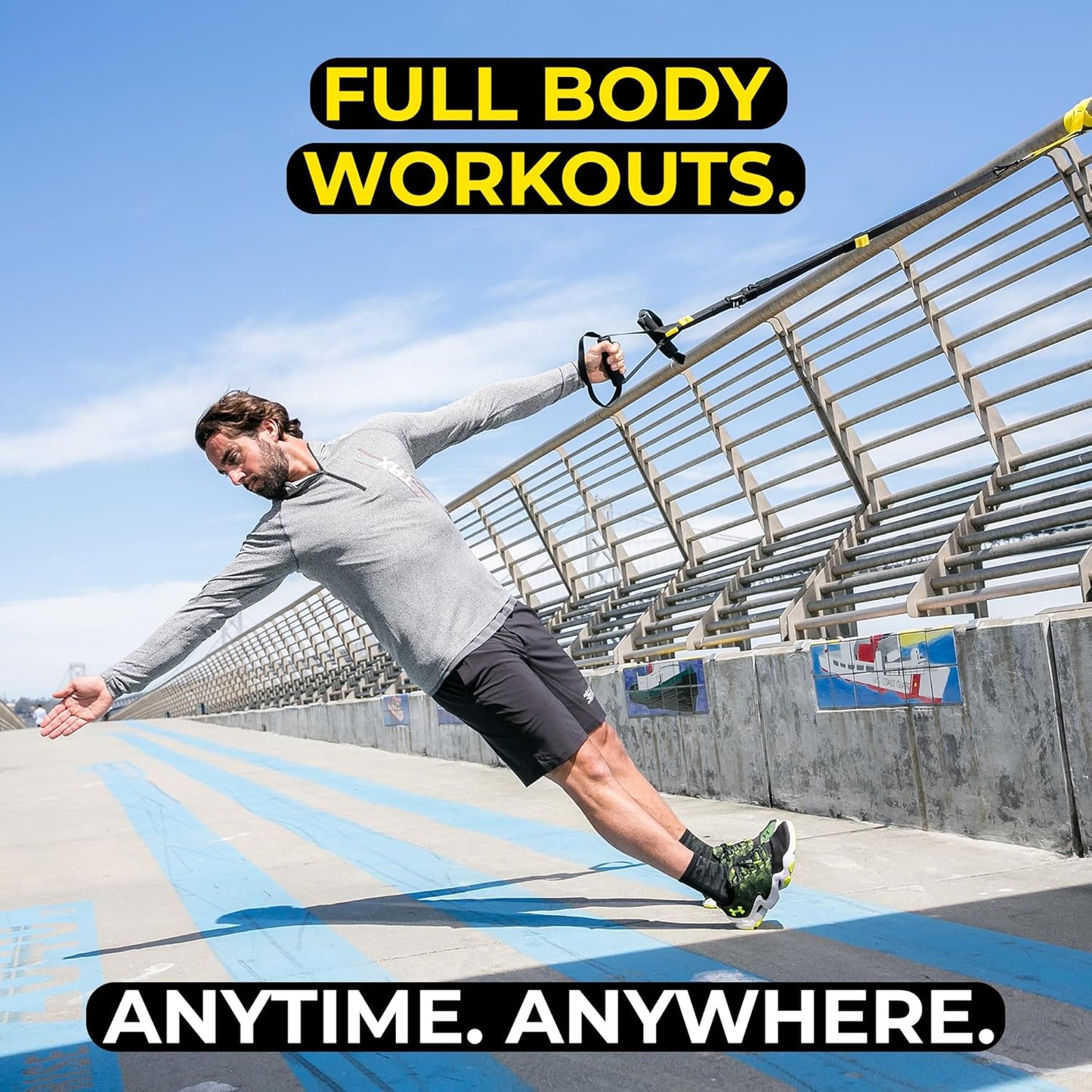 TRX GO Suspension Trainer System: Lightweight & Portable| Full Body Workouts, All Levels & All Goals| Includes Get Started Poster, 2 Workout Guides & Indoor/Outdoor Anchors