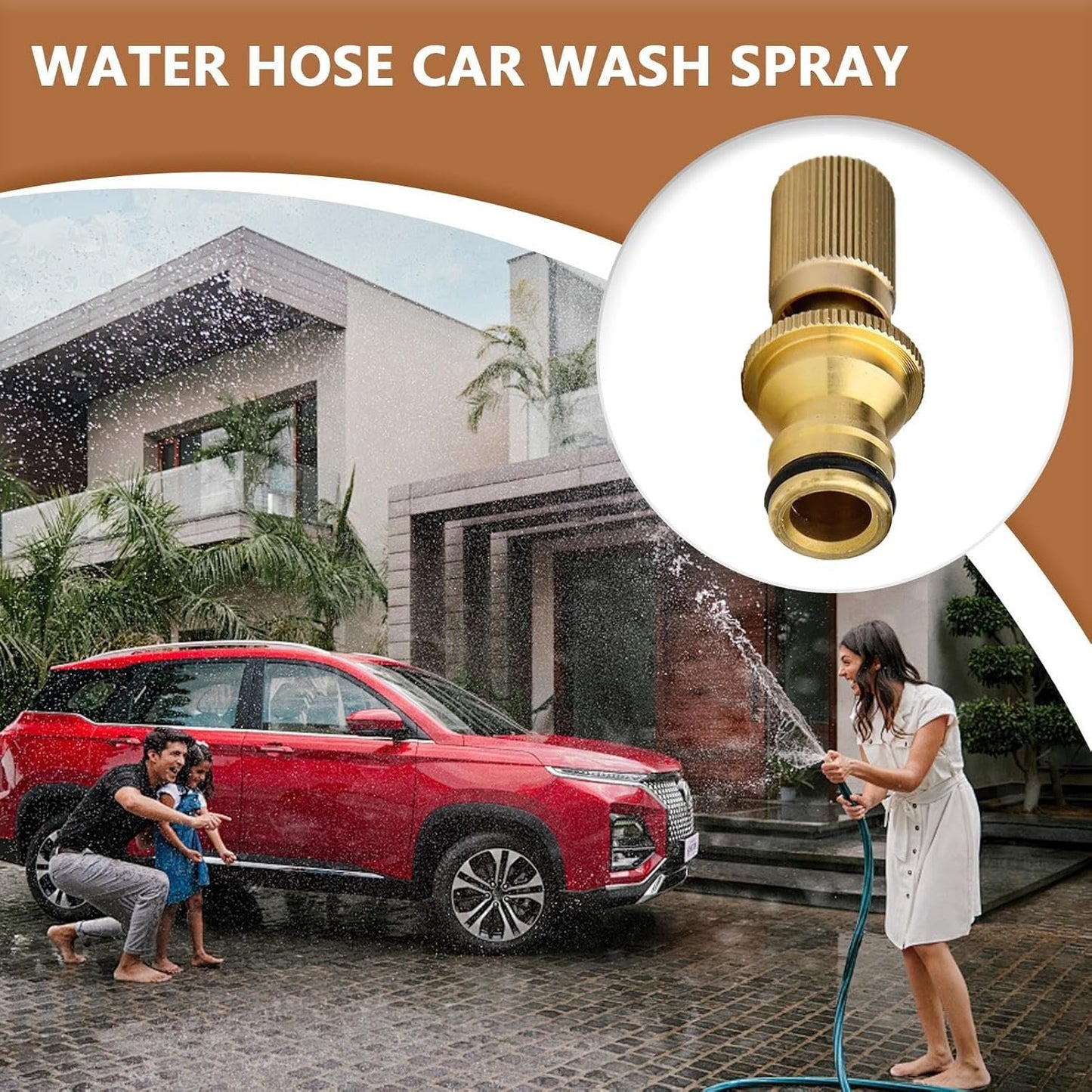 Car Wash Foaming Spray Nozzle, Quick-Connect Lightweight Detailing Tools, Heavy-Duty Garden Hose Sprayer, Cleaning Supplies For Driveway Cleaning RV Cleaning Plant Watering