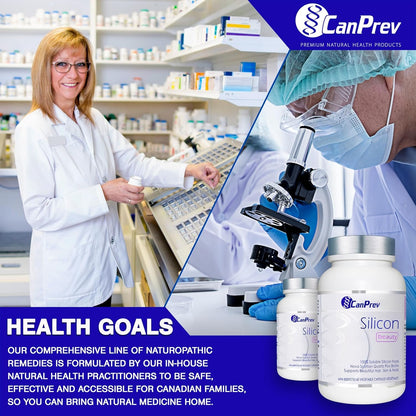 CanPrev - Silicon Beauty, 60 v-caps - Helps to Maintain Healthy Hair, Nail, Mucous Membranes and Skin - Helps to Prevent Biotin Deficiency