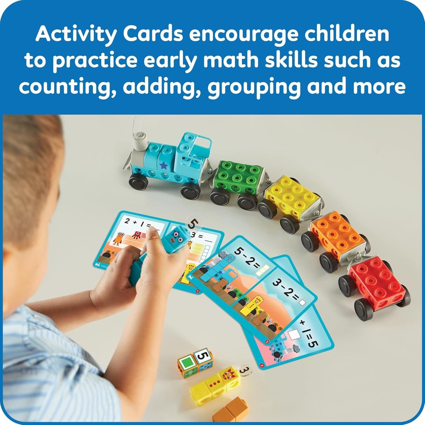hand2mind Numberblocks Express Train MathLink Cubes Activity Set