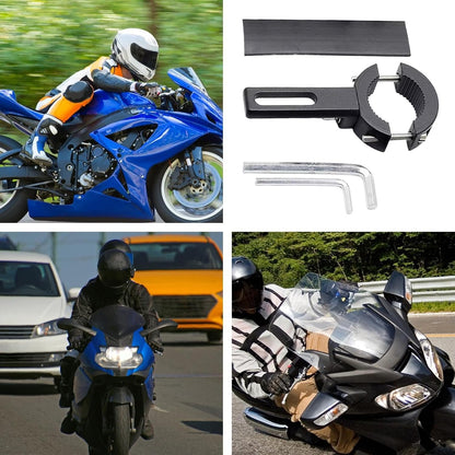 Generico Motorcycle Headlight Bracket, LED Spotlight Mount with Adjustable Tube Clamp, Sturdy Headlamp Holder, Ideal for Urban Commuting, Night Riding, Long-Distance Driving, 2.2-3.8cm