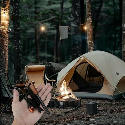 Fire Starter Survival Tool,Flint Fire Starter for Camping and Hiking,Survival Fire Starter,Camping Waterproof Lighter,Flint and Steel Fire Starter Kit for Your Hiking