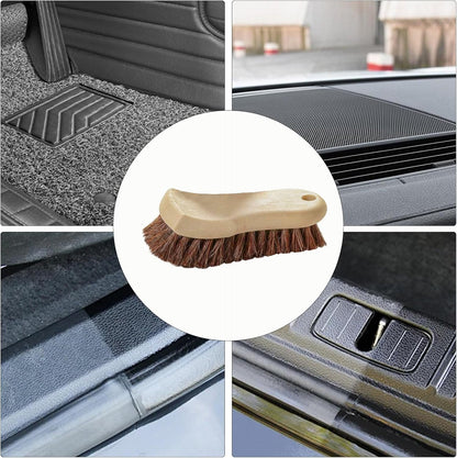Horse Hair Detailing Brush, Long Bristle Cleaning Tool, Car Interior Applicator, Soft Multifunctional Brush, Gentle on Surfaces, Made of Horsehair Material, 6.3x2.56x1.77in