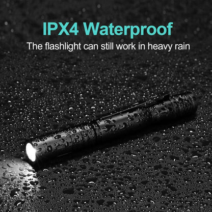POCKETMAN LED Penlight Flashlight Tactical Torch Small Flashlight Pocket-Size Pen Flashlight with Clip for Lighting (5 Pack)