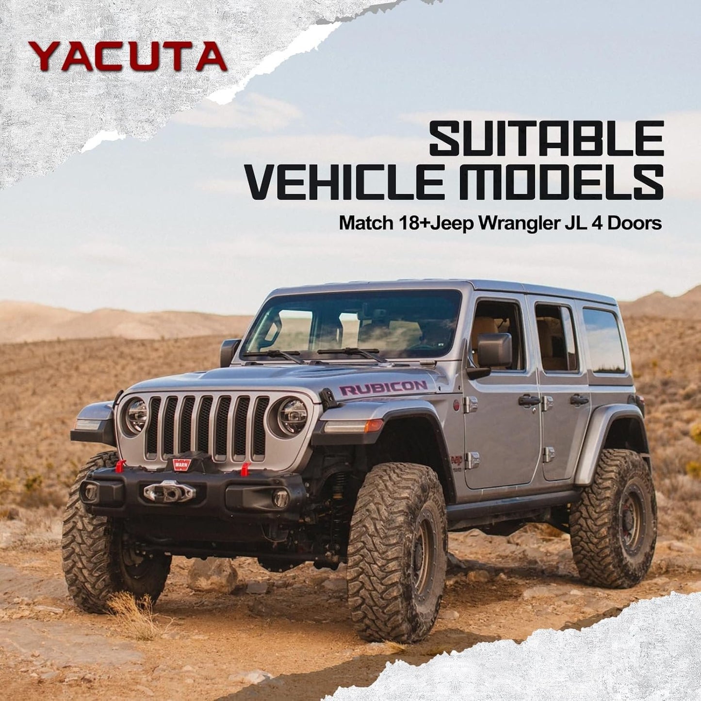 YACUTA Roll bar storage box/Rear Trunk Side Storage Box for 2018-2024 Wrangler JL JLU 4-Door|Metal material|1PCs(Drive side).