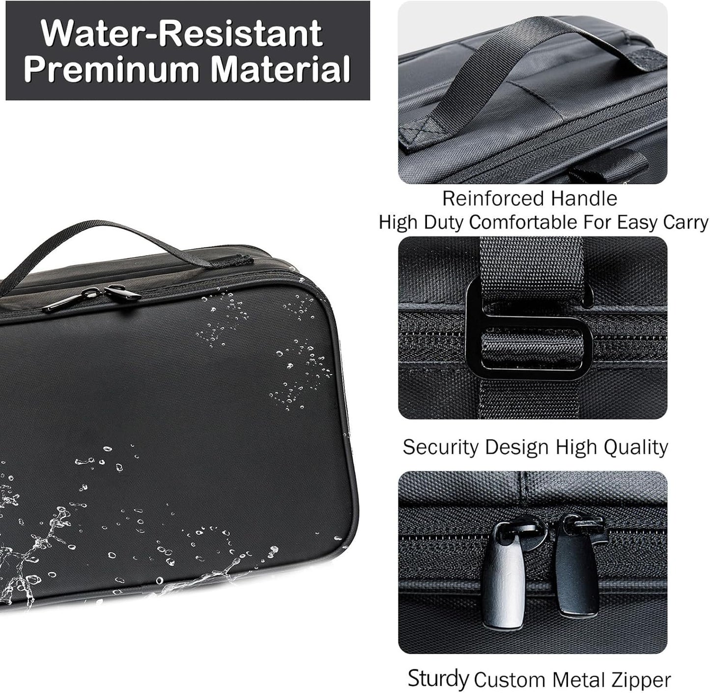 Hanging Toiletry Bag for Men and Women, BAGSPRITE Travel Bag for Toiletries, Water-resistant Shaving Bag for Men Travel, Toiletry Bags for Traveling, Large Travel Size Toiletry Organizer, Travel Case