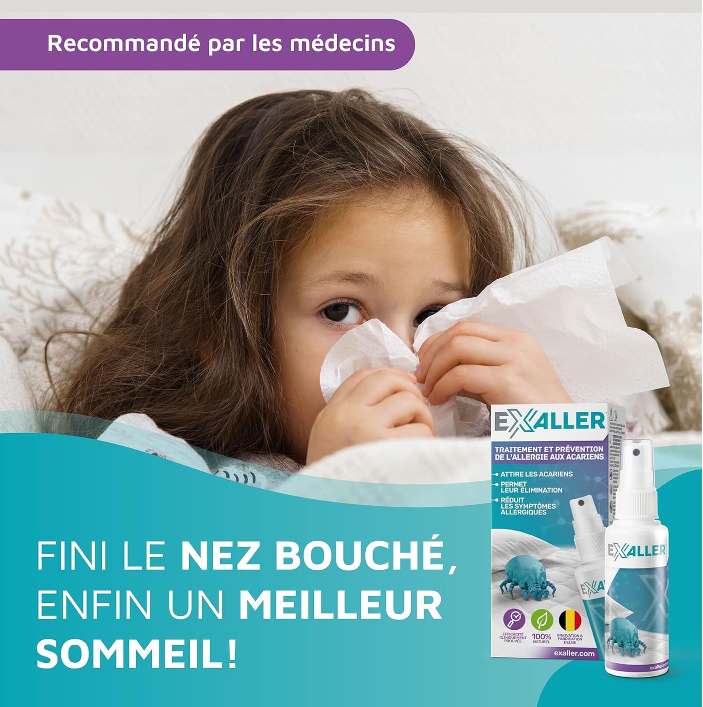 ExAller Anti Dust Mite Spray 300ml - Kills 99% of Mites - 16 Months Use - Laboratory Tested - Natural & Chemical Free - Allergist Recommended
