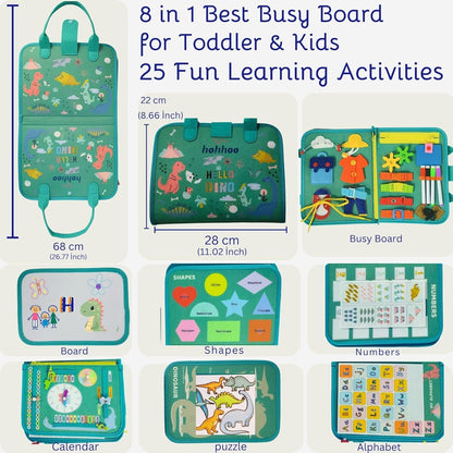Hohhoo Busy Board, Sensory&Montessori Toys for Toddlers, Preschool Learning&Education Activity Table,Quiet Book for Kids&Autism, Travel Toys for Babies, Birthday Gifts for Boys&Girls 34567 Old Year