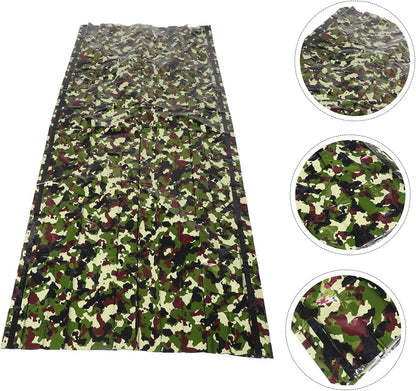 Abaodam 1 Set Multi Use Emergency Sleeping Tent Thermal Insulation Bivy Sack for Camping Hiking and Outdoor Survival Compact Durable and Tear Resistant Emergency Supplies Camouflage