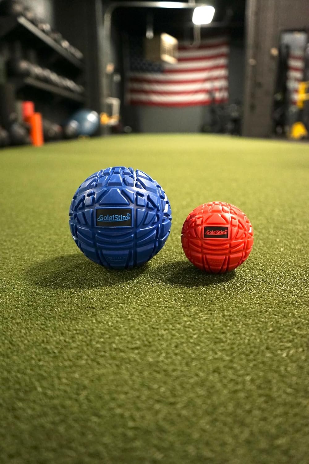 GolgiStim Large Trigger Point Massage Ball - Hard Rubber Therapy Ball for Myofascial Massage - Deep Tissue Massager for Myofascial Release and Pressure Point Recovery (Red (Medium))