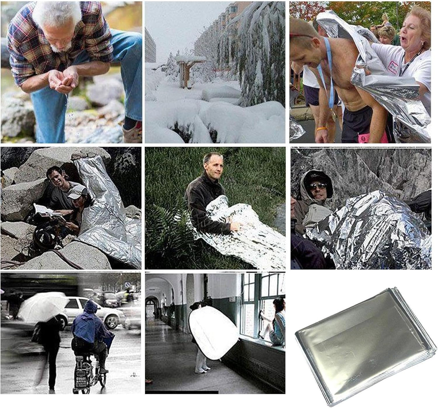 Space Blankets Survival - Thickened Blanket,Multifunctional Survival Blanket Survival Gear and Camping Supplies, Thermal Blankets Emergencies Supplies