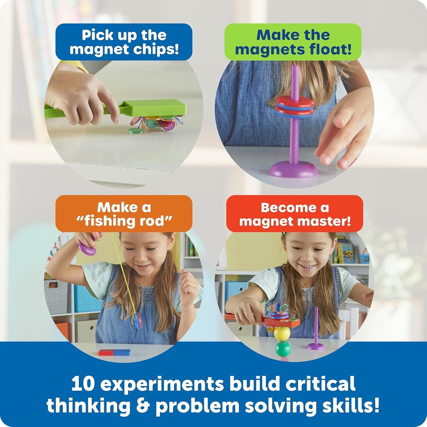 Learning Resources STEM Explorers, Homeschool, Magnet Movers, 39 Pieces, STEM Certified, Ages 5+