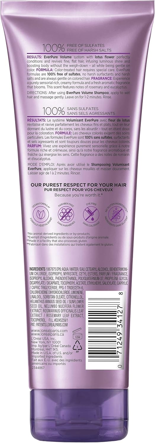 L'Oreal Paris Ever Pure Volume Conditioner, 8.5 Ounce
