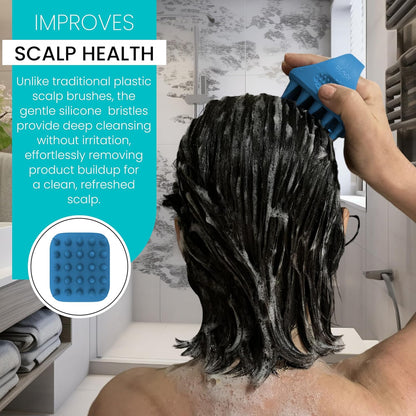 Bondi Home Spa - Hair Scalp Massager - Shampoo Brush for Scalp-Care - Promotes Healthy Hair Growth - 100% Premium Silicone Scalp Brush to Exfoliate & Refresh