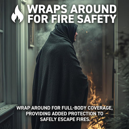 72HRS Emergency Fire Retardant Blanket | First Aid Blanket | Wool Fire Blankets | 90% Wool Blanket | Welding Blanket | Fire Proof | Warm, Heavy, Washable | Flame Test Passed | 66''x90| Pack of 1