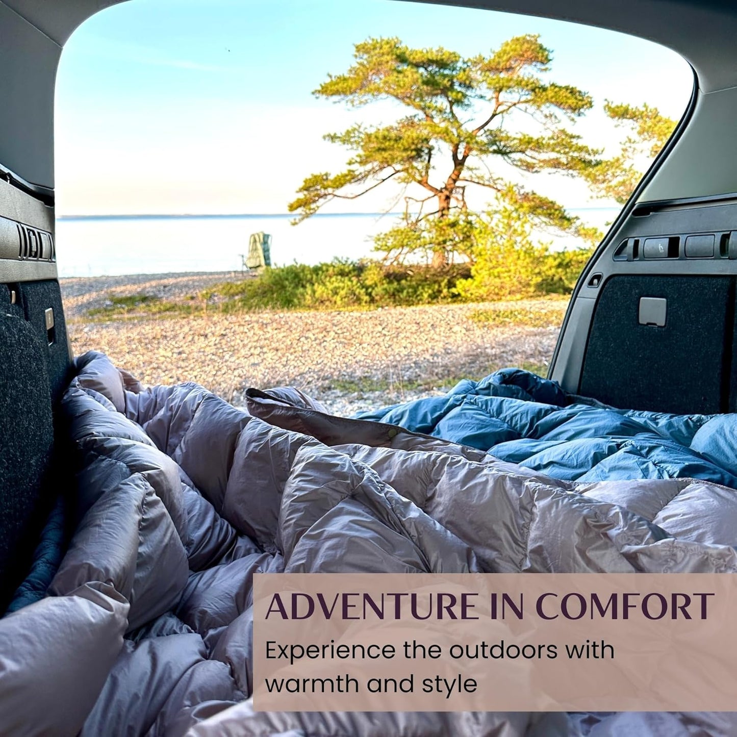 Down Camping Blanket with Footbox - Packable Warm Puffy Ultralight Camp Quilt - Fill Power 650 - Water Resistant for Backpacking Hiking Travel – Compact Outdoor Throw Sleeping Blanket with Bag - 52x77