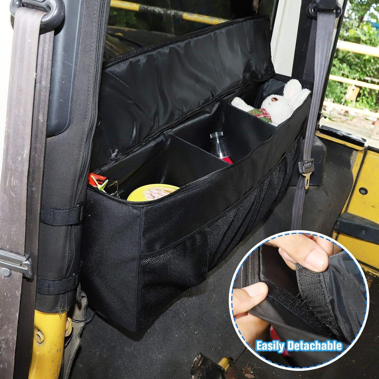 JeCar Trunk Organizer Bag Storage Accessories for 1997-2006 Jeep Wrangler TJ Passenger Side
