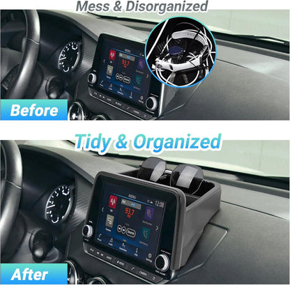 Sinminou Center Console Organizer Dashboard Tray Compatible With 2020-2025 Nissan Sentra Interior Accessories, Dashboard Storage Organizer Box, Only fits 8-inch screen