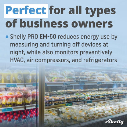 Shelly Pro EM 50A, Wi-Fi & Bluetooth Energy Meter with Contactor Control with Power Measurement, Home Automation, Compatible with Alexa & Google Home, iOS Android App, No Hub Required