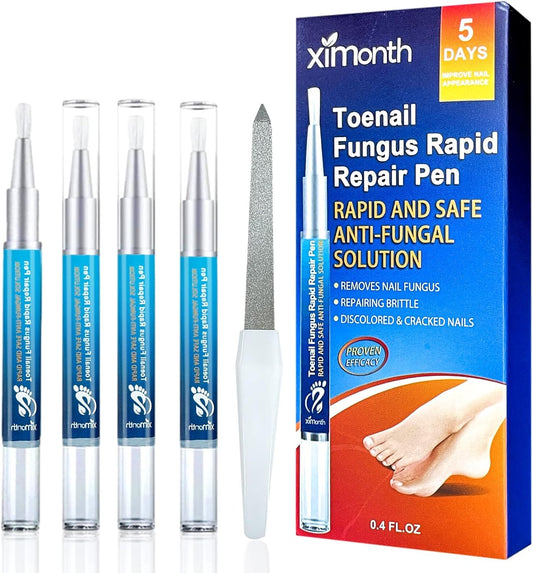 4 Pcs Nail Care with Nail File, Cuticle Oil, Nail Care Pencil with Aloe Vera for Nails and Toenails