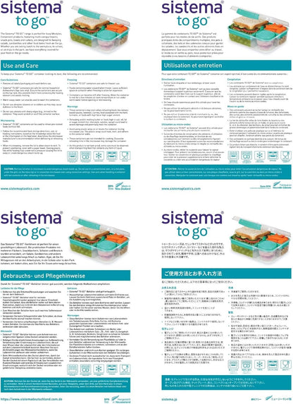 Sistema TO GO 21355 Breakfast 530ml Food Storage Container, Assorted colours, (colours may vary)