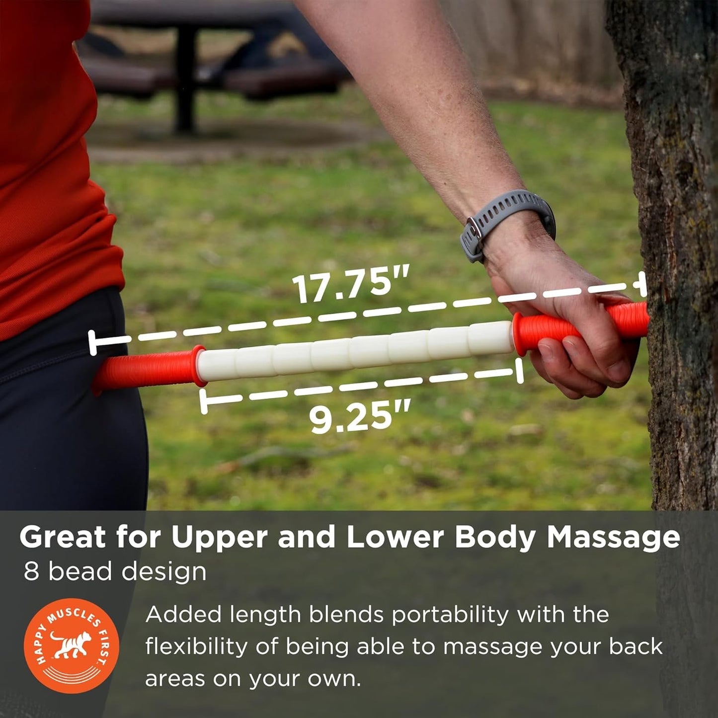 Tiger Tail The Stick - Bendy 18” Flexible Muscle Roller Stick for Myofascial Release & Trigger Points - Bendable Deep Tissue Massager for Legs, Back, Shoulders - Relieve Soreness & Improve Recovery