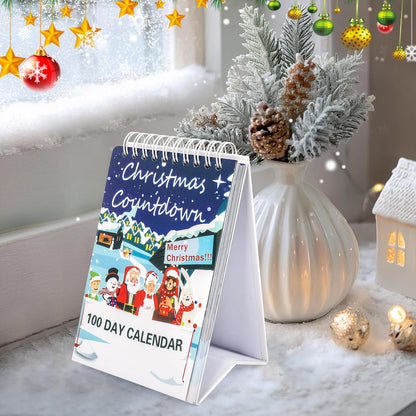 KufaerBeam Christmas Calendar 2024 100 Days Countdown Calendar Christmas Advent Calendar Countdown for Kids, Christmas Party Gifts for Home, Office, Room