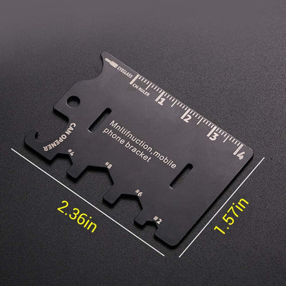 Multi-Function Credit Card Tool and Key-Ring Tool Set Sleek Minimalist Stainless Steel Wallet Card Hand Tools Multi Tools Bottle Opener kit