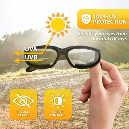 Global Vision Eyewear Hercules Bifocal 2.5 Magnification Anti-Fog Safety Glasses with EVA Foam, Clear Lens