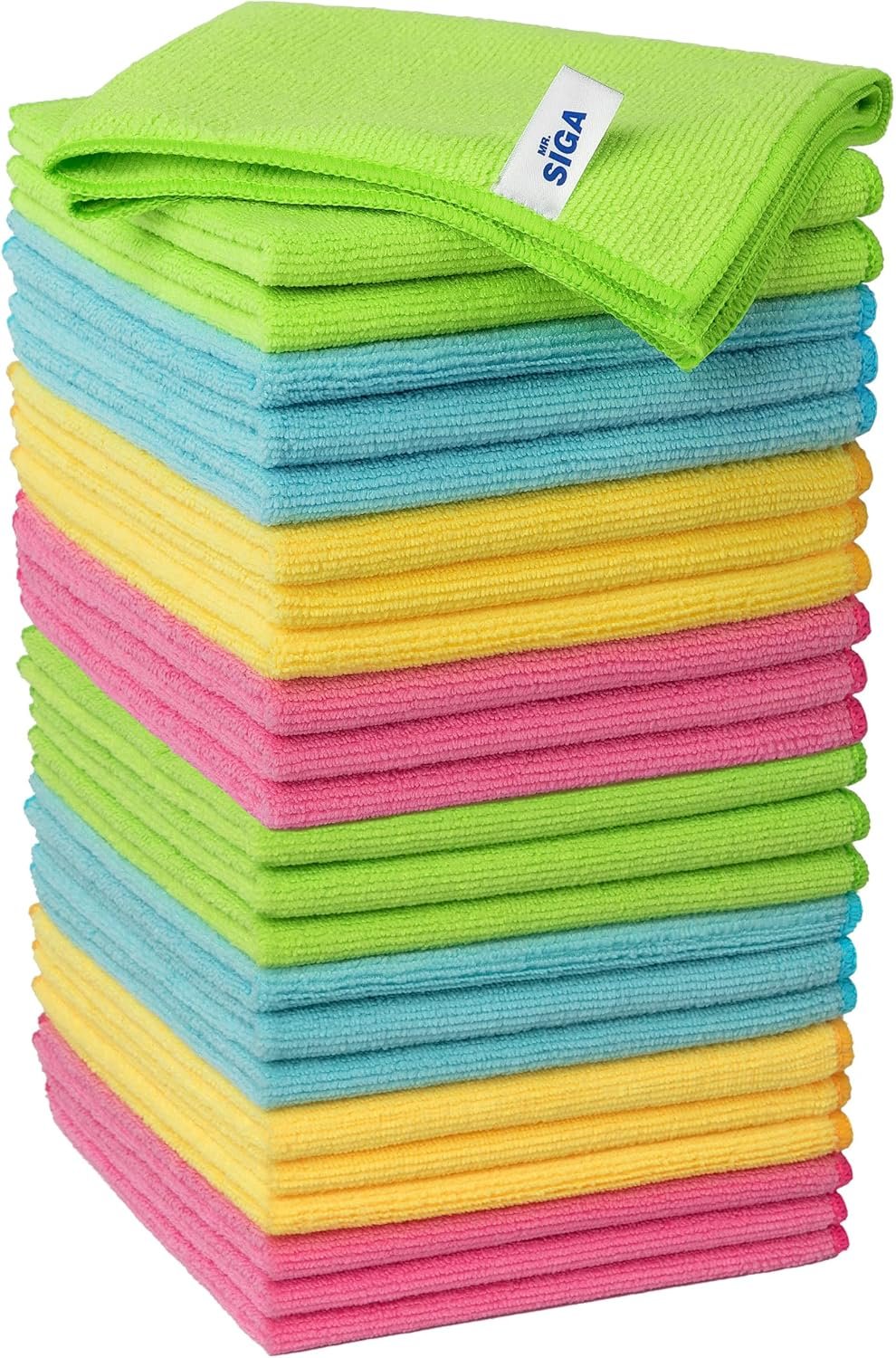 MR.SIGA Microfiber Cleaning Cloth,Pack of 24,Size:12.6" x 12.6"