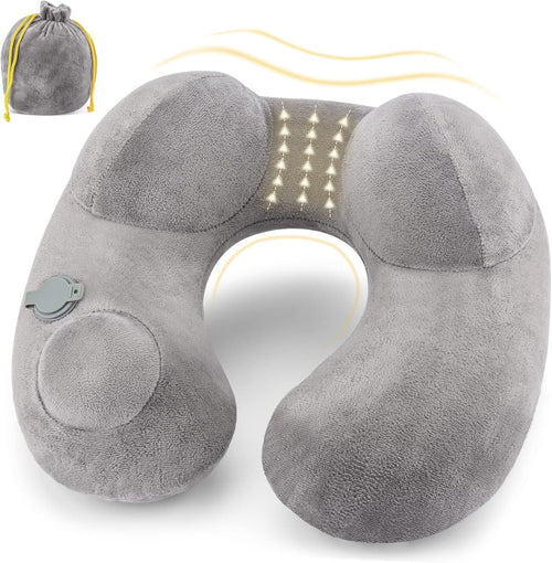 Z ZHOUHAI Travel Pillow, Travel Neck Pillow for Airplane, Car, Office and Home, Inflatable Travel Pillow for Sleeping