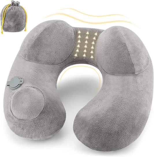 Z ZHOUHAI Travel Pillow, Travel Neck Pillow for Airplane, Car, Office and Home, Inflatable Travel Pillow for Sleeping